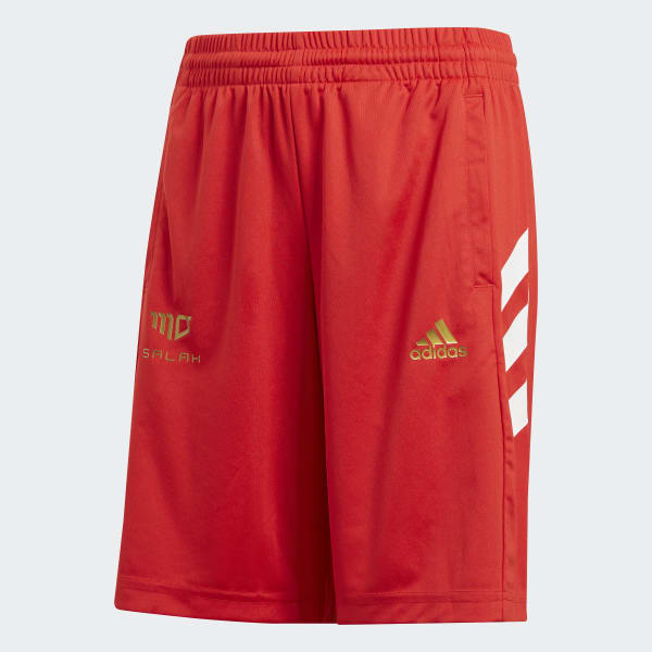 Red Salah Football-Inspired Shorts JKX46