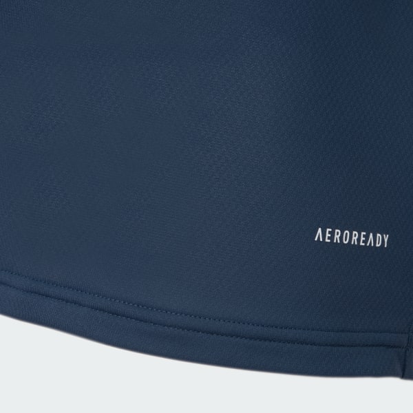 Azul Camiseta Corrida De Poliamida