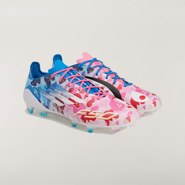 Pink BAPE x adidas F50 Elite Firm Ground Boots