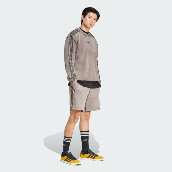 Black Premium Essentials Retro Washed Crew Sweatshirt