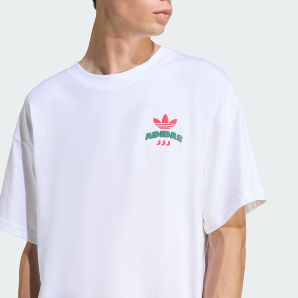 [ADIDAS] Tシャツ 半袖 MOTO GFX TEE ホワイト adidas GRAPHIC TEE ホワイト（アディダス グラフィック ティー