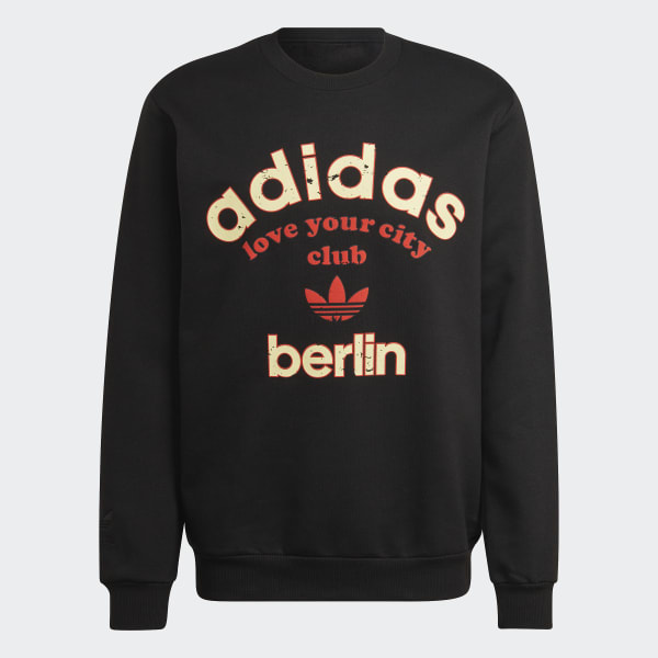Black Berlin Collegiate City Crew Sweatshirt BWA22