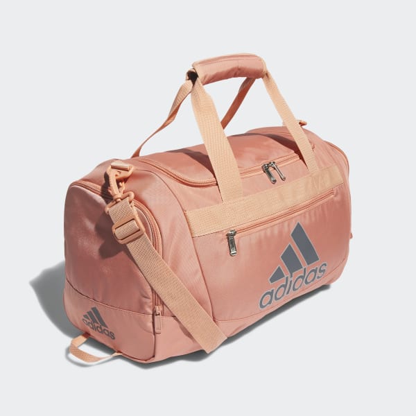 Adidas Defender IV Small Duffel Bag (Jersey Onix Grey/Rose Gold