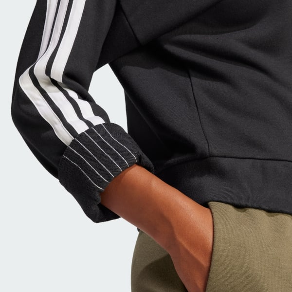 adidas Essentials 3-Stripes French Terry V-neck Sweatshirt