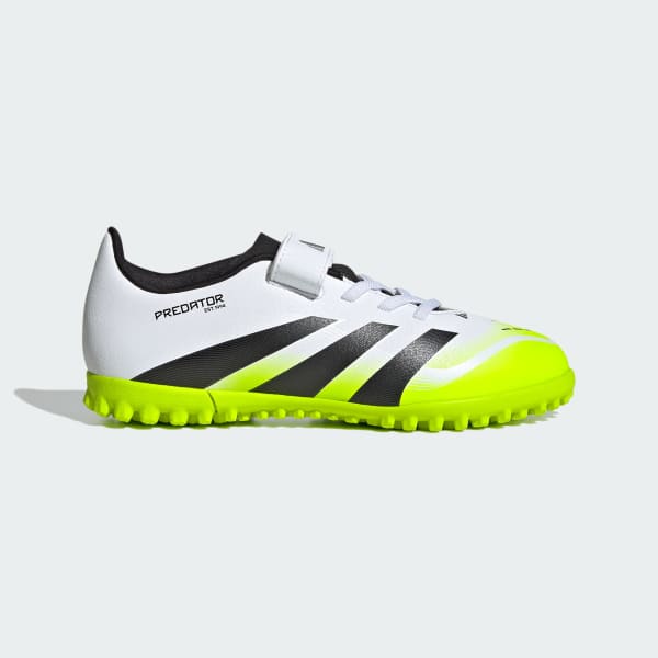 White Predator Club Hook-and-Loop Turf Boots Kids