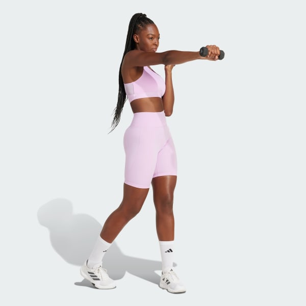 Purpura Licras Cortas Optimé Essentials Stash Pocket 7 Pulgadas