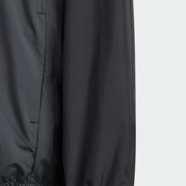 Black Woven Parka Kids