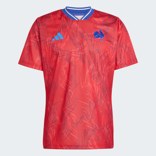 Rouge Maillot d'avant-match Équipe de France Rugby