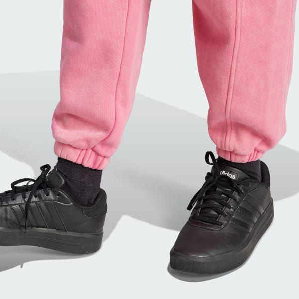 adidas ALL SZN Fleece Washed Pants - Pink | Women\'s Lifestyle | adidas US | Sportshorts