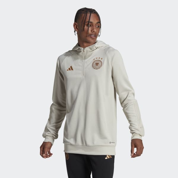 bézová Mikina s kapucňou Germany Tiro 23 KP546