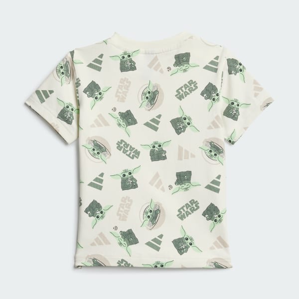 White ADIDAS STAR WARS MANDALORIAN T-SHIRT SET