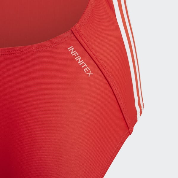 Red Athly V 3-Stripes Swimsuit FSC07