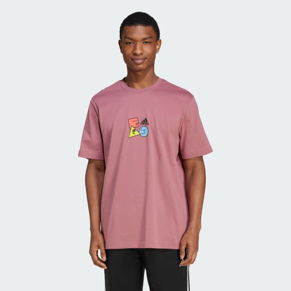 Rosa Camiseta Positivity Shapes Estampada