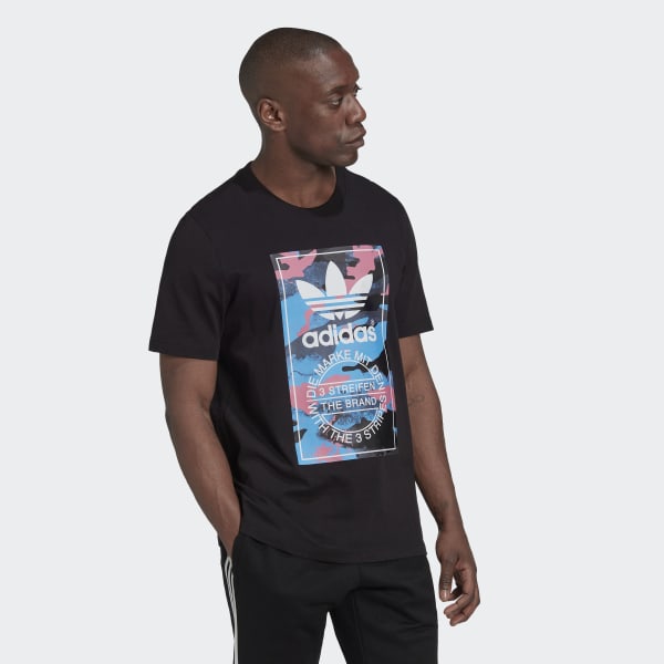 Black Graphic Camo Tee