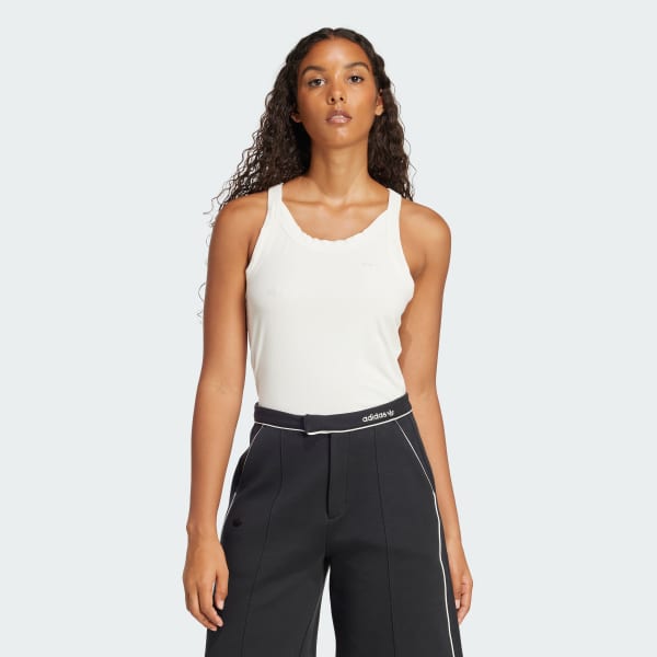 White Premium Essentials Tank Top
