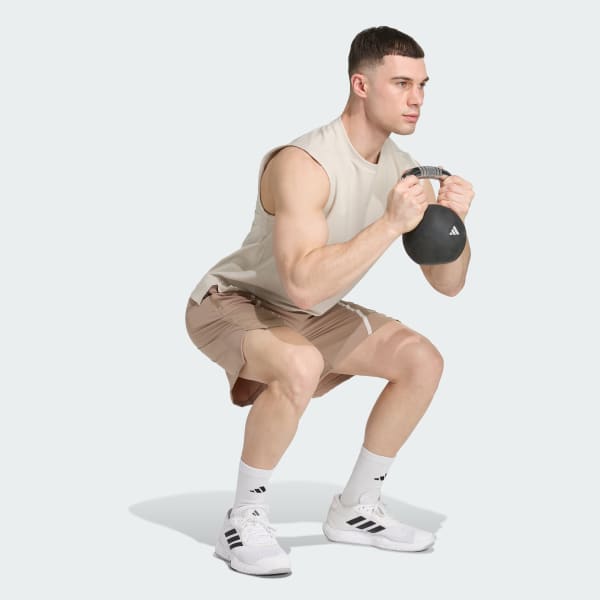 Beige polo sin mangas D4T X