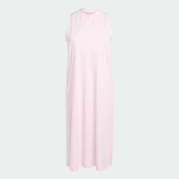 Essentials 3-Stripes Long Racerback Dress (Plus Size)