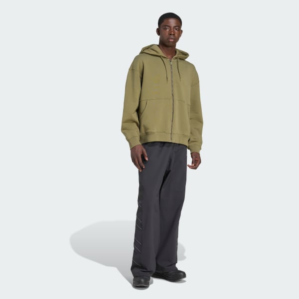 Gronn EQT Fleece Full – Hettegenser med glidelås