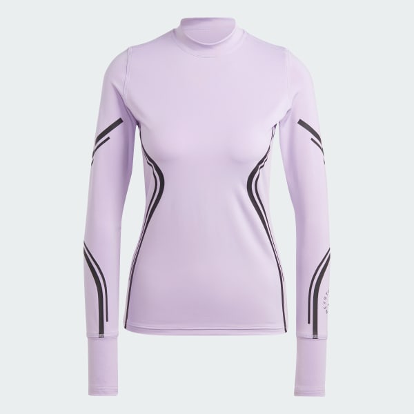 Purple adidas by Stella McCartney TruePace High-Neck Long Sleeve Tee