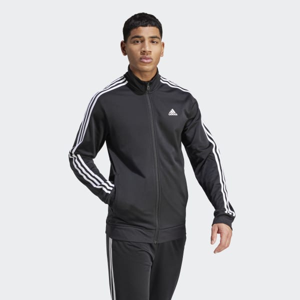 Adidas essentials 3 stripe track jacket mens 2025