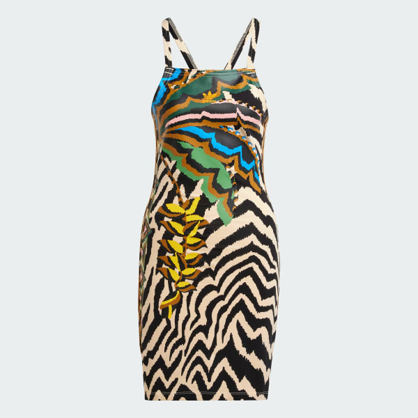 Pink adidas X FARM Rio 3-Stripes Mini Dress