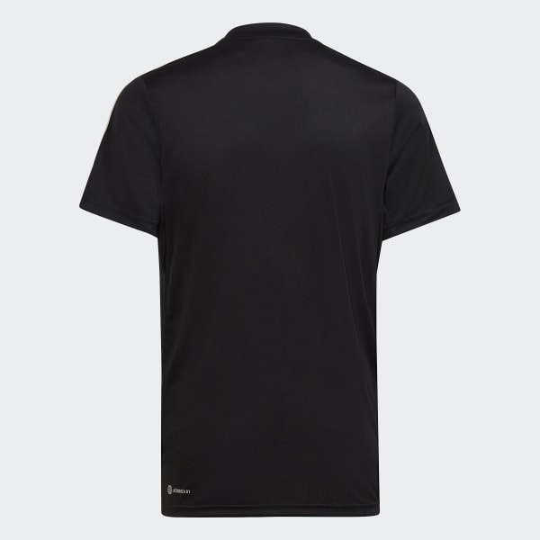 Negro Camiseta Train Essentials AEROREADY 3 Rayas Ajuste Clásico