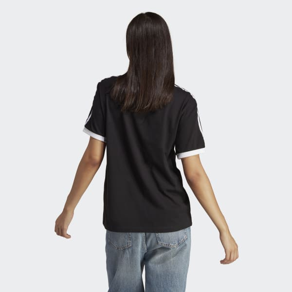 Schwarz adicolor Classics 3-Streifen T-Shirt