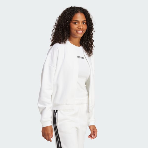 Hvid Essentials Contemporary Logo bomberjakke