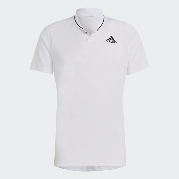 Blanco Camiseta Polo de Tenis Club Acanalada 22595