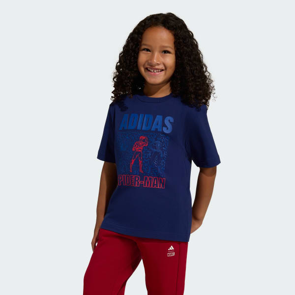 Blue ADIDAS MARVEL SPIDER-MAN TEE