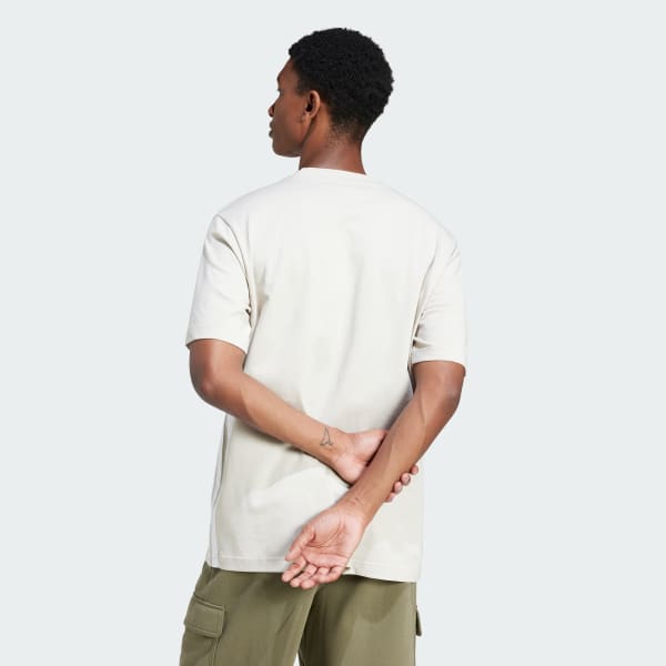 Beige Essentials 3-Stripes Single Jersey Tee