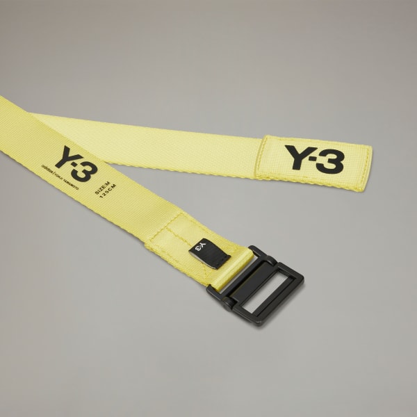 Yellow Y-3 CL 로고 벨트