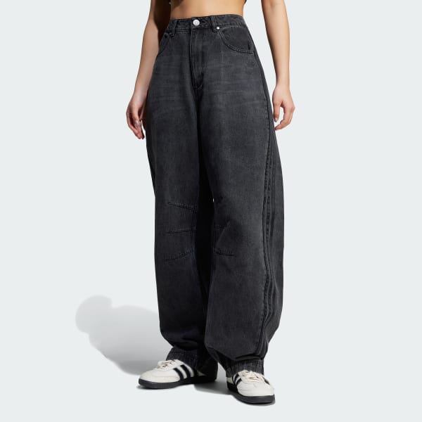 Đen Quần Jeans Denim Bạc Màu Dáng Chuối Adilenium Season 3