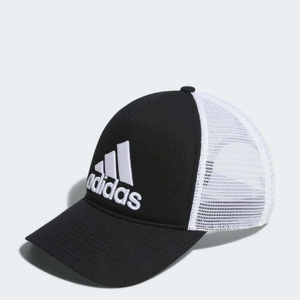 ホワイト ブラック トラッカーキャップ アディダス（adidas）（レディース）帽子 トラッカーキャップ 黒 54