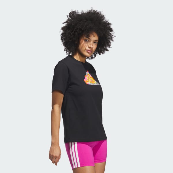 Preto Camiseta estampada de colagem DIY