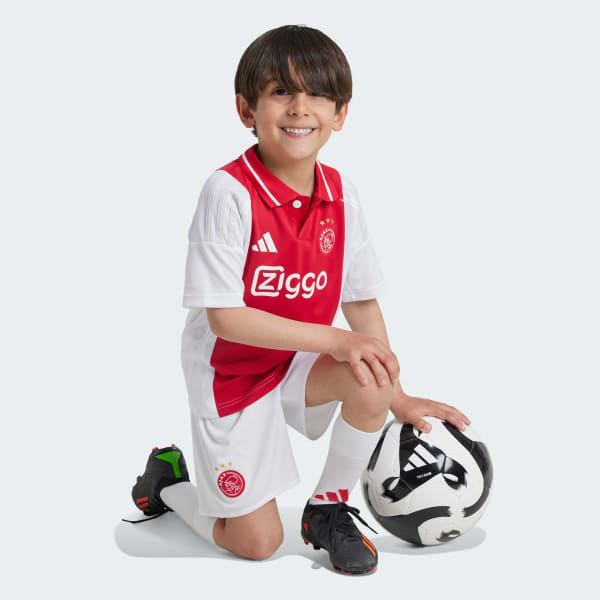 Bialy Zestaw Ajax Amsterdam 24/25 Home Mini Kids