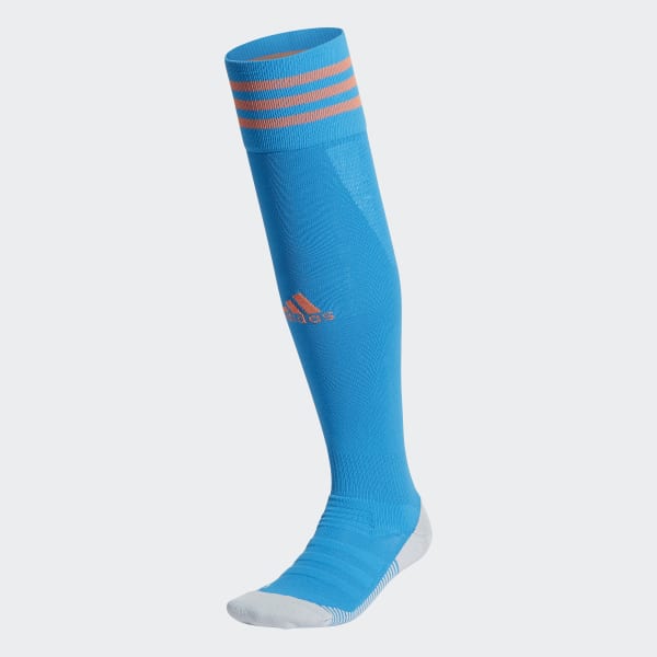 orange adidas soccer socks