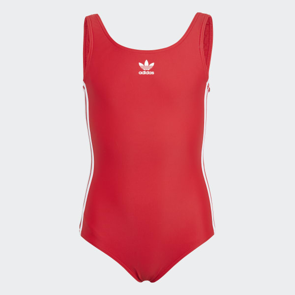 Vermelho Fato de Banho 3-Stripes Adicolor Originals