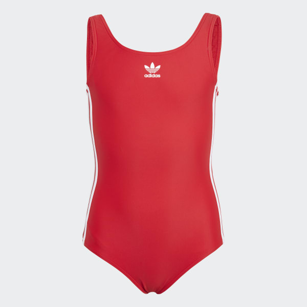 Red Originals Adicolor 3-Stripes Swimsuit
