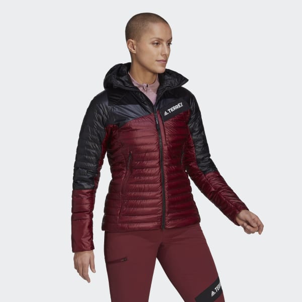 adidas Techrock Year Round Down Hooded Jacket Burgundy adidas