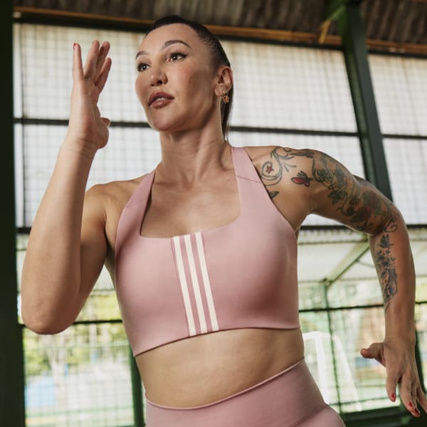 adidas Powerimpact Training Medium-Support Bra - Pink