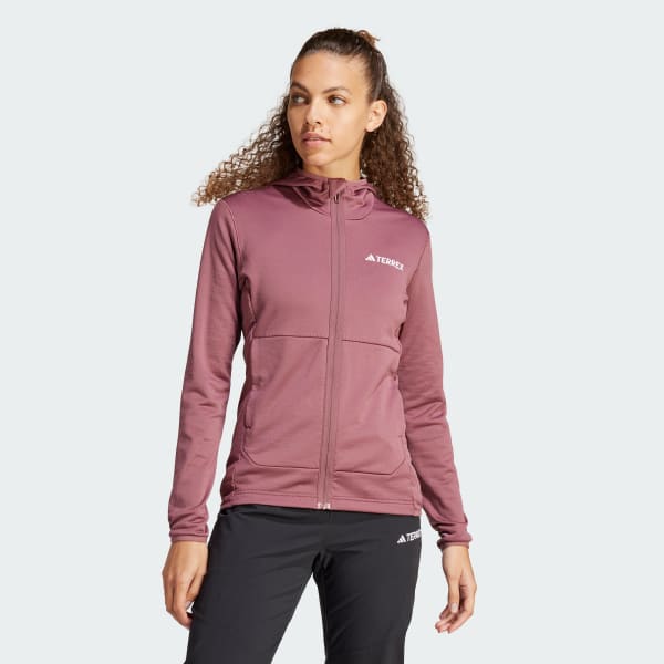 Granate CAMPERA CON CAPUCHA TERREX XPERIOR TELA FLEECE GROSOR BAJO