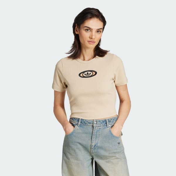 Bej adidas Originals Campus 2000 Sırtı Açık Ribana Tişört