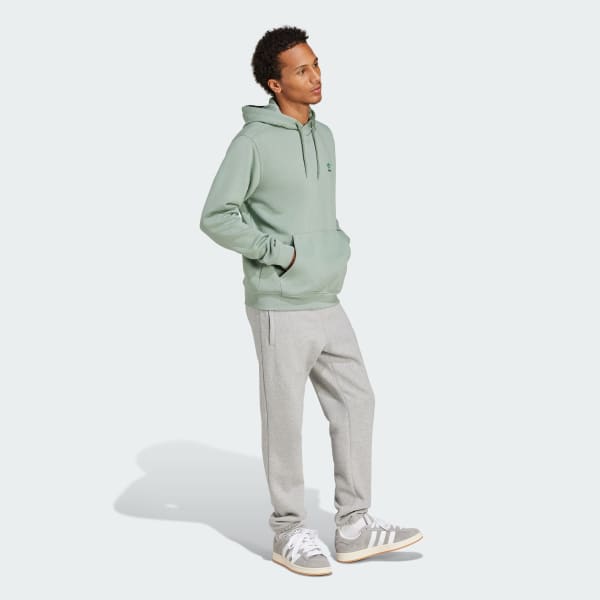Vert Sweat-shirt à capuche Trèfle Essentials