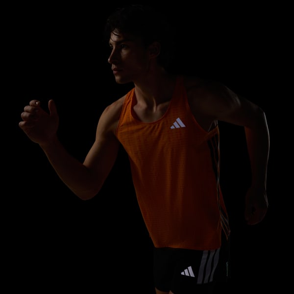 adidas ADIZERO オレンジ　Sサイズ シングレット・ショーツセット adidas ADIZERO オレンジ Sサイズ シングレット・ショーツセット