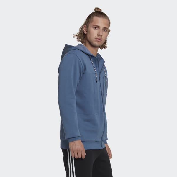 modrá Mikina s kapucňou Essentials BrandLove Fleece Full-Zip