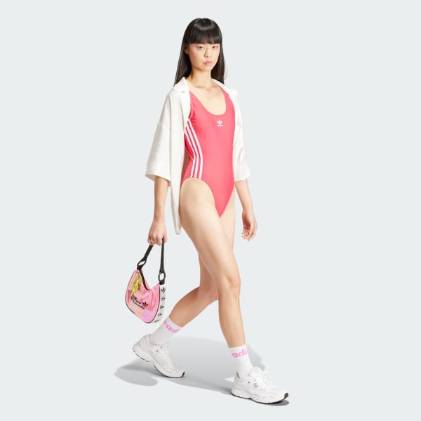Roze Adicolor 3-Stripes Badpak