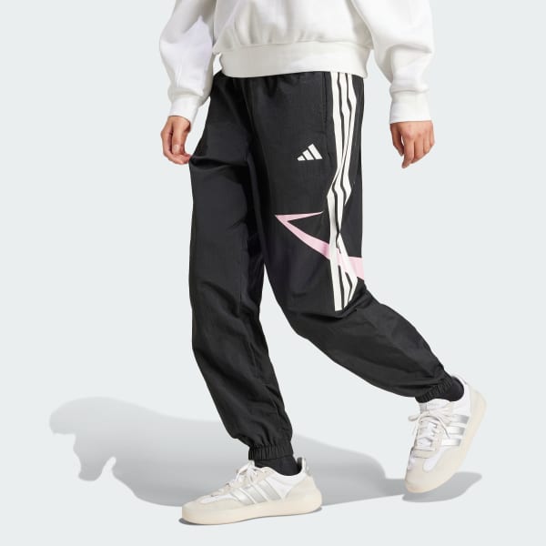 Svart Tiro Cut 3-Stripes Color Block Cuffed Byxor