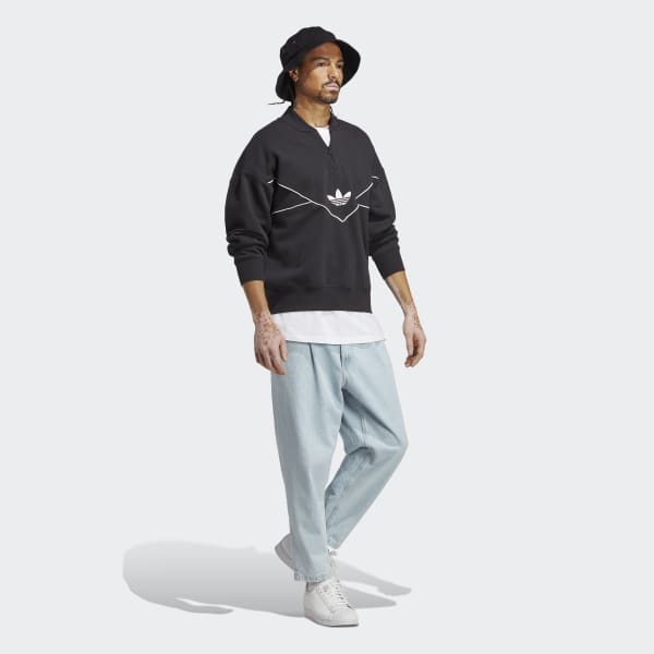 cerná Mikina Adicolor Seasonal Archive Half-Zip Crew
