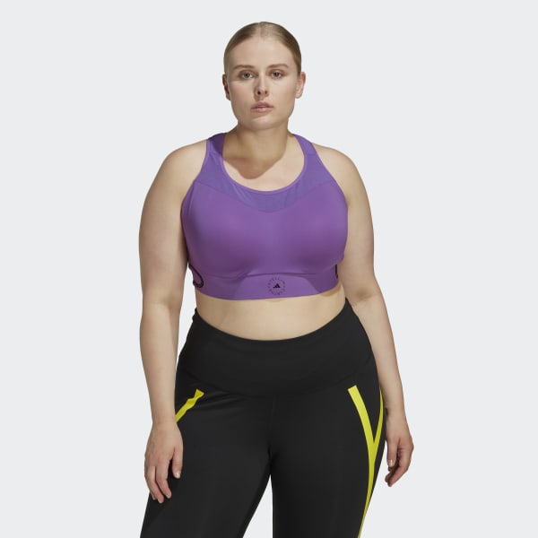Lila adidas by Stella McCartney TruePace High Support Sports Bra- Plus Size